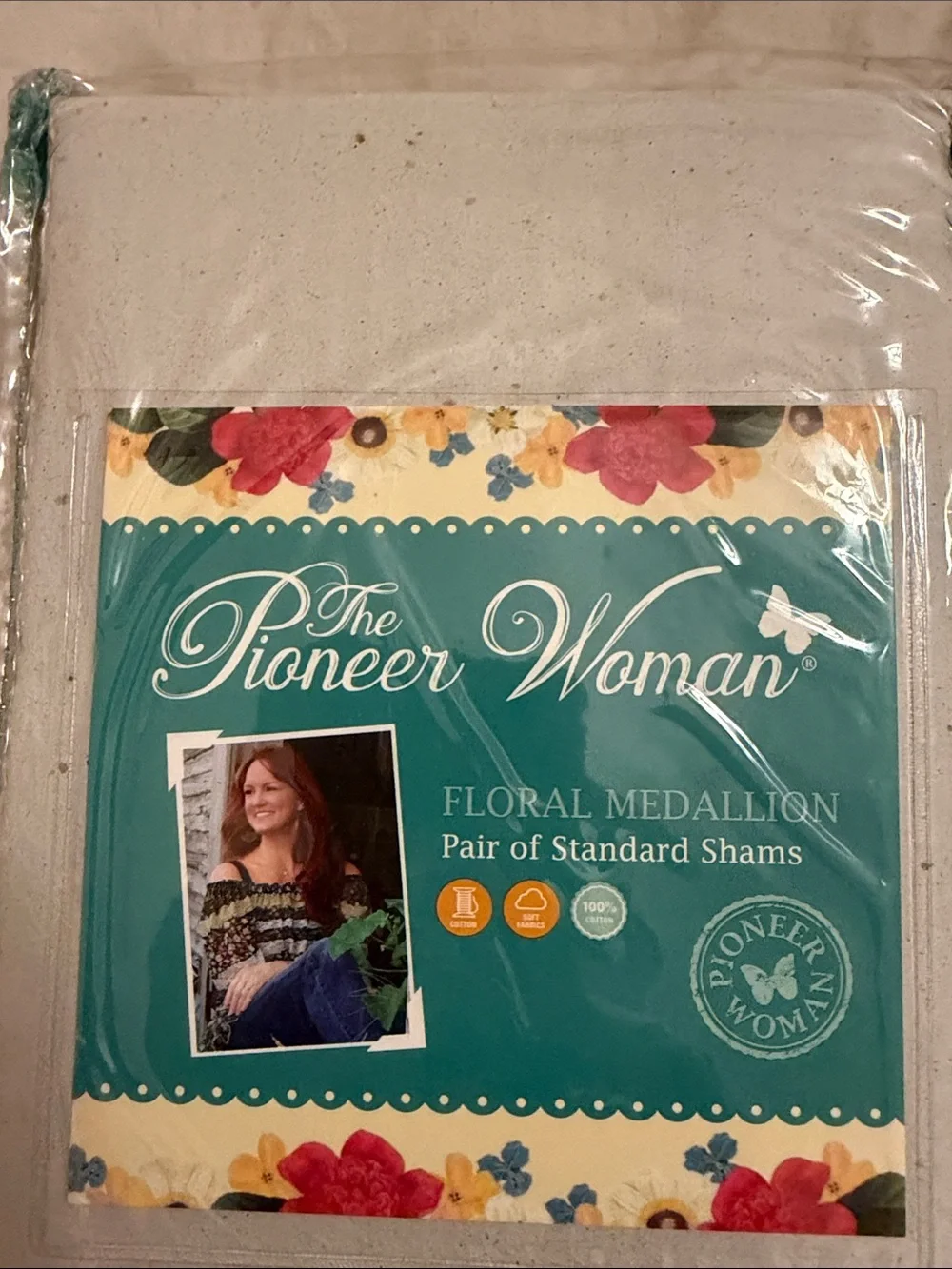 The Pioneer Woman Orange, Teal, Yellow Floral Duvet Cover